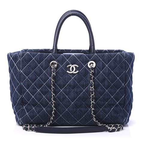 chanel shopper 2023|Chanel denim shopping bags.